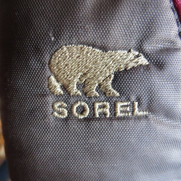Sorel Children's Boots Slip On Brown/Maroon Rubber & Nylon Extra Lining Size 2 - Picture 10 of 10